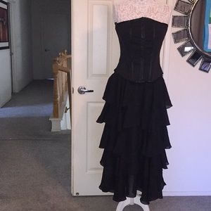 Black corset with skirt